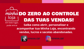 Minha Loja: do zero ao controle das vendas #JornadaDigital - Saiba como abrir, personalizar e acompanhar tua Minha Loja, encontrando vendas, lucros e sacolas abandonadas. - CBT - 17/08 - 18h00