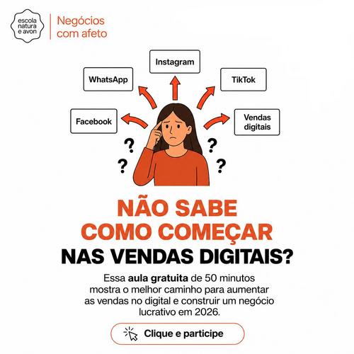Não sabe como começar nas Vendas Digitais? - Vendas Digitais - CBT - 06/06 - 08h00