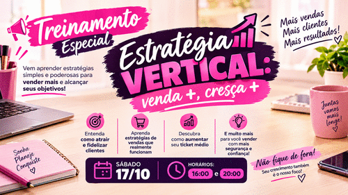Estratégia Vertical - Venda mais, Cresça mais - CBT - 17/10 - 20h00