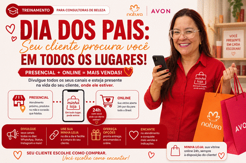 MINHA LOJA e DIA dos PAIS - Esteja onde o cliente está: presencial + online= SUCESSO! - GN - ANA PAULA SCHERER - 29/07 - 20h00
