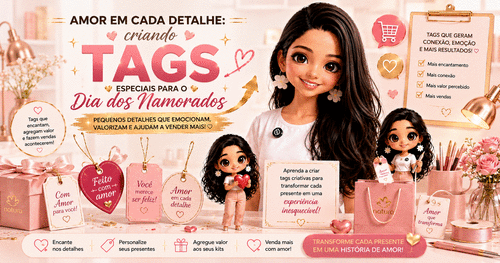 Amor em Cada detalhe - Criando tags especiais para o Dia dos Namorados - CBT - 22/05 - 19h20