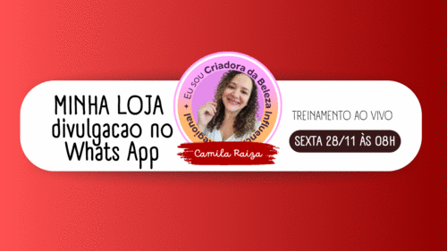 MINHA LOJA - DIVULGAÇÃO NO WHATSAPP - LINK E PROMOÇÕES - CBT - 28/11 - 08h00