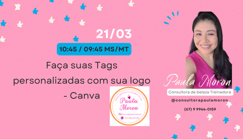 Faça suas Tags personalizadas com sua logo - canva - CBT - 21/03 - 10h45