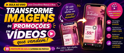 Chega de postar apenas imagens! - Transforme imagens de promoções em vídeos que vendem! - CBT - 01/10 - 15h00