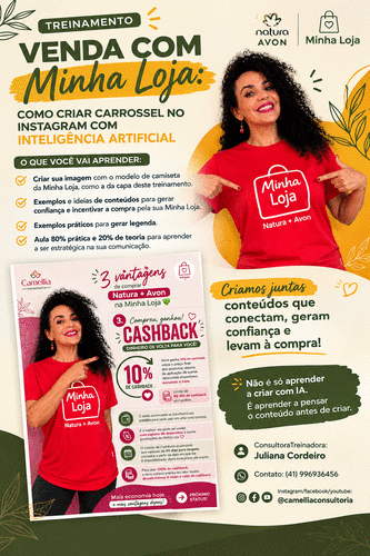 VENDA POR INFLUÊNCIA: - COMO CRIAR CARROSSEL NO INSTAGRAM COM INTELIGÊNCIA ARTIFICIAL - CBT - 21/09 - 08h30