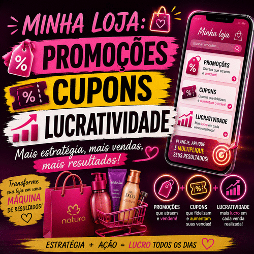 Minha loja : promoções - cupons - lucratividade - vamos conversar sobre a nossa loja - CBT - 24/05 - 10h05