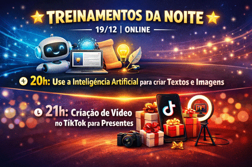 CRIAÇÃO DE VÍDEOS CURTOS USANDO IMAGENS DE PRESENTES - VAMOS GRAVAR E EDITAR NO TIKTOK - CBT - 19/12 - 21h00
