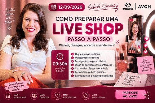 Como preparar a sua Live Shop! - Passo a passo para vender ao vivo pelo celular. - CBT - 12/09 - 09h30