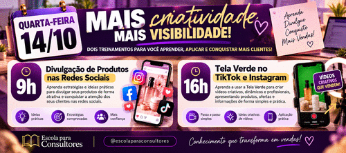 Divulgação de Produtos nas Redes Sociais - Marketing digital - CBT - 14/10 - 09h00