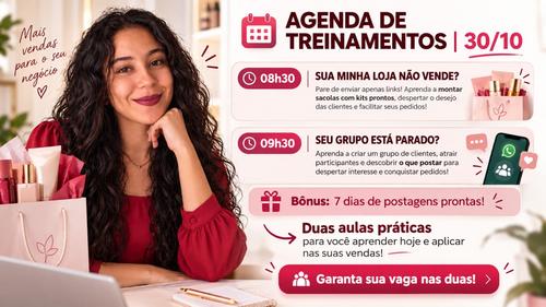 Você manda só o link da minha loja ? Aprenda a montar kits prontos e despertar o desejo das clientes e facilitar seus pedidos . - Minha loja que vende: monte sacolas com kits de produtos , compartilhe ofertas prontas e facilite a comora da cliente - CBT - 30/10 - 08h30