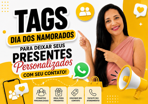 TAGAS PARA ENFEITAR SUAS SACOLAS - DIA DOS NAMORADOS DEIXE SEUS PRESENTES MAIS ATRATIVO, COLOCAR SEU CONTATO DIVULGAR SEU NEGÓCIO - CBT - 28/05 - 07h30