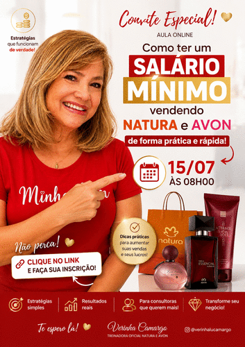 como ter uma salário Mínimo vendendo Natura e avon - De forma prática e rápida . - CBT - 15/07 - 08h00