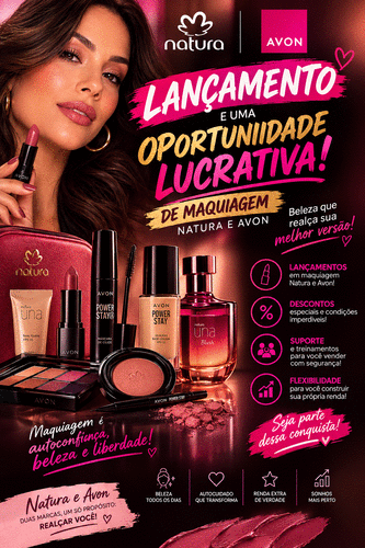 #produto lançamento e oportunidade - Lucrativa de maquiagem natura e avon - CBT - 19/09 - 10h45