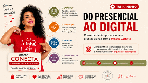 DO PRESENCIAL AO DIGITAL - APRENDA A CRIAR VENDAS NA MINHA LOJA COM METÓDO CONECTA - CBT - 04/09 - 08h30
