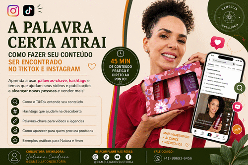 VENDA NO TIKTOK E INSTAGRAM - COMO FAZER SEU CONTEÚDO SER ENCONTRADO E GERAR VENDAS - CBT - 31/08 - 08h30