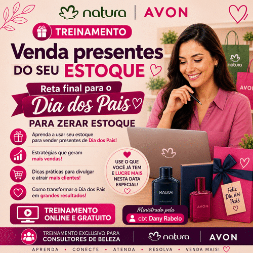 Venda presentes do seu estoque - Reta final Dia dos Pais - Reta final para o Dia dos Pais - divulgação para zerar o estoque - CBT - 03/08 - 21h00