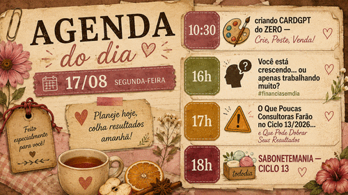 🧼 *SABONETEMANIA - — CICLO 13* - CBT - 17/08 - 18h00