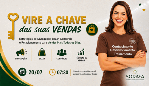 #FinançasEmDia - VIRE A CHAVE DAS SUAS VENDAS - Estratégias de divulgação, Bazar, Consórcio e relacionamento para vender mais todos os dias - CBT - 20/07 - 07h30