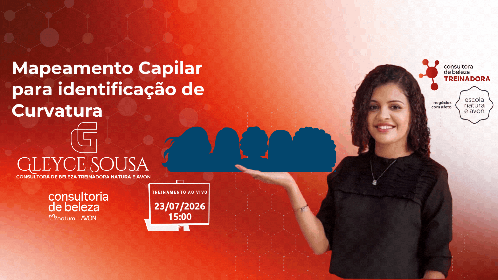 #Produtos: Mapeamento Capilar para identificação de Curvatura - Natura e Avon - CBT - 23/07 - 15h00