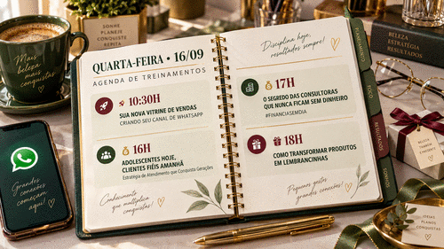 💰 *O segredo das consultoras - que nunca ficam sem dinheiro.  #financiasemdia* - CBT - 16/09 - 17h00